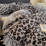 Latest French Style Winter Thickened Milk Fleece 4pcs Bedding Sets Soft Luxury Warm Quilt Cover Sheet Pillowcases