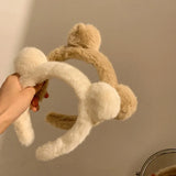 Popxstar Autumn And Winter Lovely Stuffed Bear Ears Hair Hoop Female Cartoon  Bundle Head Hoop Headdress Hairbands Hair Accessories