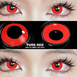 Popxstar Cosplay White Colored Contact Lenses 2pcs Crazy Red Contact Lenses Anime Black Eye Lenses Halloween Beauty Makeup Lens
