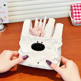 Handbag Style Ceramic Storage Box Puppy Shaped Cartoon Toothbrush Toothpaste Holder Novelty Makeup Brush Box Home Decor