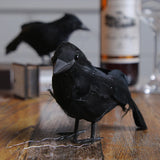Popxstar Simulation Horrible Crow Figurines Creative Craft Photography Props for Living Room Bedroom Decor