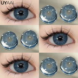 Popxstar  1 Pair Colored Contact Lenses for Eyes Natural Fashion Lenses Gray Beauty Pupils Blue Eye Lenses Cosmetics Soft Lenses