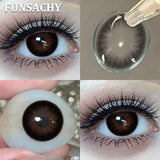 2pcs Polaris Red Contact Lenses for Eyes Natural Colorful Softlens Women Makeup Eye Contacts Yearly Brown Gray Lenses