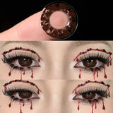 Cosplay Contact Lenses Sharingan Cosmetics Red Contact Lenses Halloween Big Eyes White Lenses Cosplay Black Lenses 15.0mm