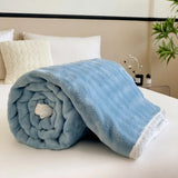 Popxstar New Imitation Rabbit Velvet Autumn Warm Blanket Soft Fluffy Coral Fleece Sofa Blanket Warmth Throw Blankets for Lap Bed Sheets