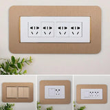 Popxstar 1PC Modern Simple Anti-Dirty Buckle Type Non-Adhesive Dustproof Switch Protective Cover Outlet Wall Sticker Aluminum Socket Frame
