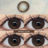 Popxstar 1 Pair Blue&Green Lenses Colored Eyeglass Lenses Bright Beauty Pupils Eye Color Lenses Myopia With Diopter Fashion Lens