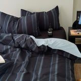 4Pcs Bedding Set Minimalist Color-Blocking Striped Bed Linen Double Bedroom Bedspread Sheets With Pillowcase Bedding Duvet Set