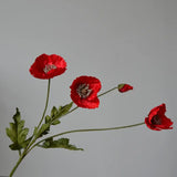Popxstar spring decor Artificial Flowers Fake Poppy Silk Flowers Long Stem Housewarming Garden Table Wedding DIY Party Wedding Bridal Bouquet Decor