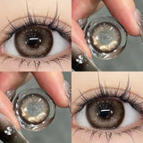 New 1 Pair Contact Lenses for Eyes with Degree 0~-8.00 Brown Pupils for Natural Fashion Korean High Quality Lenses