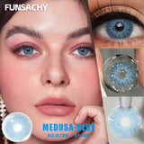 Popxstar  2pcs Colorcon Contact Lenses Gray Pupils for Eyes Fashion Color Contact Lenses Eye Makeup Beauty Cosmetics Blue Lenses