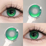 1Pair Contacts Lenses Green Aura Series Lenses Makeup Red Lenses Beauty Pupils Cosplay Fashion Korean Colorcon Lenses
