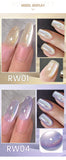 Popxstar 10ml Rainbow Purple Water Light Cat Magnetic Gel Nail Polish Shining Sliver-light Holographics Semi Permanent UV Gel
