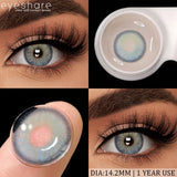 Popxstar  New Natural Color Contact Lenses 2pcs Colorful Makeup Eyes Contact Lens Blue Beauty Pupils Yearly Cosmetic Gray Lenses