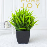 Popxstar 1pc Fake Plant Black Pot, Mini Artificial Eucalyptus Potted Plant for Indoor Home Office Farmhouse Bathroom Table Decorating