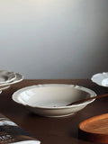 Popxstar  Camus Say Classic Medieval Sle Dert And Main Course Plate Sal Plate Cerc Pure Color French Sle Dining Utensils