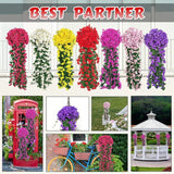 Popxstar spring decor Artificial Flower Silk Violet Wall Hanging Wedding Scene Decor Home Potting Outdoor Garden Party Festival parts diy gift Hotsale