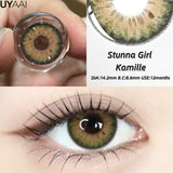 Popxstar New 1pair Colored Contact Lenses for Eyes Blue Natural Look Brown Eye Lenses Cosmetic Beauty Pupils