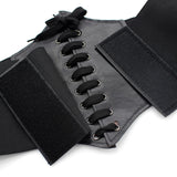 Popxstar New Corset Punk Black Wide Belt Pu Leather Slimming Body Belts for Women Elastic High Waist Belt Female Dress Cummerbunds Gifts