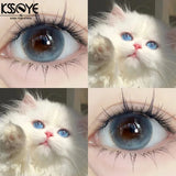 Popxstar  2PCS Colored Contact Lenses Korean Myopia Degree -0.00 to -8.00 Natural Lenseses Soft Lens Eye Beauty Pupil ﻿Green Lenses