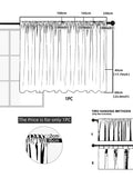 Popxstar  1PC Short Lace Curtain,Exquisite Floral Pattern Valance,Window Valances Pastoral Tulle Voile Home Decor Kitchen Door