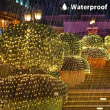 New Year Decoration Outdoor Waterproof LED Decoration LED Net Curtain Lamp Mesh Fairy String Light  Home Decor