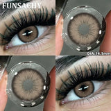 1 Pair Yearly New Korean Natural Lenses Color Contact Lenses Eyes Black Beautiful Pupil Brown Eye Contacts Cosmetic Len