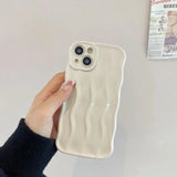 3D Water Ripple Pattern Phone Case For IPhone 17 16 15 14 13 12 Pro Max Soft Shockproof Back Cute Lens Protection Cover Funda