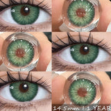 Popxstar New 1pair Colored Contact Lenses for Eyes Natural Brown Contacts Lenses Fashion Blue Eyes Lenses Yearly Gray Pupils