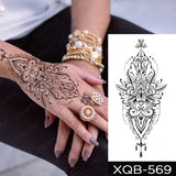 Popxstar Waterproof Temporary Tattoo Sticker snake flower rose Flash Tatoo sexy Arm Large Size Black Wrist Fake Tatto For Body Art Women