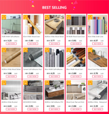 Popxstar 60/80cm Wide Wood Sticker for Furniture Wallpaper PVC Wallstickers DIY Walls Waterproof Door Kitchen Wardrobe Cabinet Decor Film
