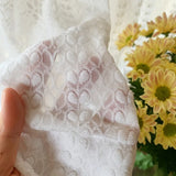 Cream French Romantic Lace Sheer Curtains for Living Room Translucent Privacy Window Drapes Veil Light Filtering Gauzes Tulle