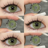 Popxstar 1 Pair Fashion Colored Contact Lenses for Eyes Natural Brown Lenses Yearly Blue Lenses Green Eye Contacts Colorful Lens