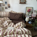 Popxstar  Bed Linen Duvet Cover Stripe Boys Girls Twin Queen Size Duvet Cover Pillowcase Bedding Adult Fashion Home Textile Nordic Sling
