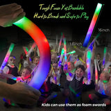 Popxstar 1-50PCS LED Glow Sticks Bulk Colorful RGB Glow Foam Stick Cheer Tube Dark Light for Xmas Birthday Wedding Party Supplies