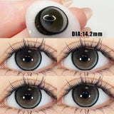 Popxstar  2pcs Contact Lenses with Diopters Natural Contacts Lenses Black Pupil Myopia Beautiful Black Lenses Fashion Soft Lenses