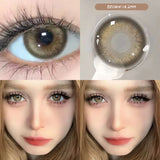 Popxstar  -(2pcs)1Pair Myopia Color Contact Lenses for Eyes Fashion Prescription Lenses Beauty Pupils Blue Green Brown Grey Lenses