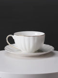Popxstar  High End And Exquisite Ceramic Coffee Cups British Afternoon Tea Cups Pumpkin Cups Coffee Cup And Plate Set