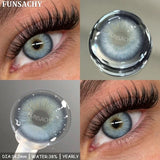 Popxstar  2pcs Blue Color Contact Lenses for Eyes High Quality Brown Natural Lens Green Pupils Korean Soft Lens Cosmetic Yearly