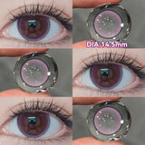 Popxstar  1 Pair Halloween Contact Lenses Beauty Eye Color Lenses Cosplay Pupils Myopia Lens with Prescription Natural Blue Lens