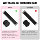 Popxstar Adjustable Wig Band For Holding Wigs Non Slip Wig Band 1-3Pcs Black Adjustable Elastic Band For Wigs Making