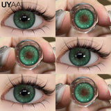 Popxstar  Contact Lenses Cosmetic Green Contact Lenses Makeup Colored Pupils Cosplay Lenses Cosmetics Beauty Woman Colored Lenses