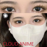 Popxstar Coslens Black Cosmetic 14.00mm Color Soft Contacts Lenses for Eyes Anime Accessories линзы для глаз цветные Cloud Anime Eyes