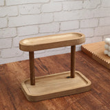 Popxstar 2-Tiers Wooden Storage Shelf Desktop Organizer Desktop Cosmetic Storage Box Dressing Table Storage Rack Bedroom Accessories