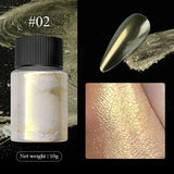 Popxstar Aurora Pearl Nude Pink White Nails Glitter Dust Chrome Moonlight White Rubbing on Powder Shell Mirror Pigment Nail Art Supplies