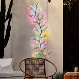Popxstar  1PC 96LEDs Solar Willow Vine Lights,DIY Outdoor Waterproof String Lights,Wall Lamps For Garden,Porch,Shop,Terrace,Pathway Decor
