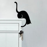 Popxstar New Kitchen Wall Door Metal Hook Key Hanger Cat Tail Monkey Shaped Decor Holder Clothes Storage Rack Seamless Hook Tool