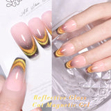 Popxstar 10ml Rainbow Purple Water Light Cat Magnetic Gel Nail Polish Shining Sliver-light Holographics Semi Permanent UV Gel