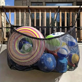 Large Capacity Swimming Pool Hanging Storage Bag Folding Heavy Duty Swimming Pool Bag Adjustable Kids Toys Storage Bags