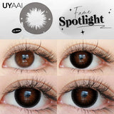 Myopia 15MM Black Diomonds Lenses with Degree 1 Pair Big Eyes Natural Black Lenses Brown Colored Contacts Gray Purple Lens